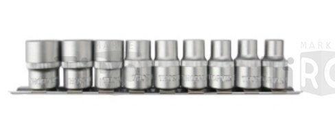 Набор головок торцевых 1/2"DR на держателе, внешний Torx®, S13S139SM, E10-E24, 9 предметов Набор головок торцевых 1/2"DR на держателе, внешний Torx®, S13S139SM, E10-E24, 9 предметов