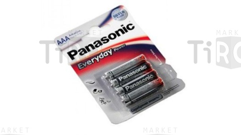 Батарейка Panasonic Alkaline Power LR03, 4шт. шринк /12/60/