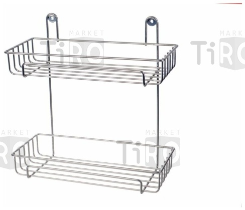 Полка настенная 2-х ярусная (29*12,5*30см) ТП белый АЛТ 92 ТП Б