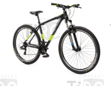 Велосипед Capriolo MTB Level 9.1, рама алюминий 19'', колёса 29'' (чёрный (матовый)-зелёный) Сербия