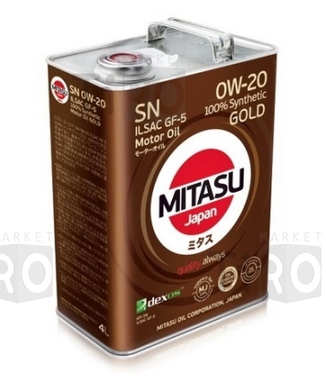 Масло синтетическое MITASU GOLD 0W20 SN, 4л