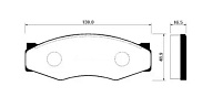 Колодка дискового тормоза D1060-V6794/HP3006 HSB