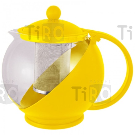 Чайник заварочный пластик, стекло, 750 мл (3 цвета)