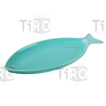 Блюдо Ivlev Chef Туркуаз 816-338, овальное 36*17,5*3см, керамика