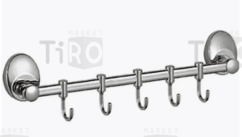 Держатель Haiba HB1615-5, 5 крючков, настенный Держатель Haiba HB1615-5, 5 крючков, настенный