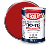 Краска Olecolor ПФ-115 красная 0,8кг