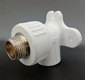 Угол полипропиленовый комбинированный Aqualink 20х1/2М наружная резьба
