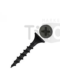 Саморез 002М-35-41 по гипсокартону, дереву, ДСП черный фосфат 3,5*41 (2500шт.)