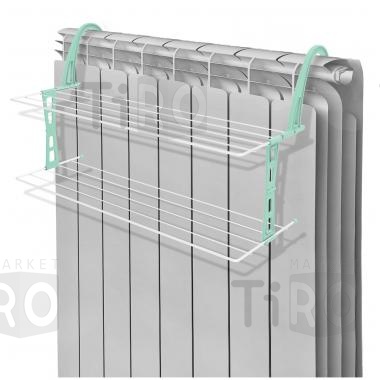 Сушилка для белья на батарею 6,2м (СБ6-65П/Б белый) 2-уровня