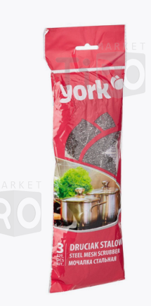 Губка для посуды металлическая York 3ШТ Губка для посуды металлическая York 3ШТ