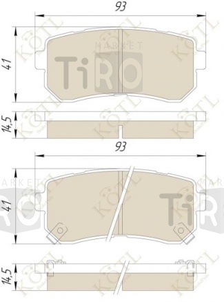 Тормозные колодки Kotl 3474KT