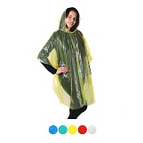 Дождевик-пончо с капюшоном, ПЭ 100х125см, 45гр, 0,02мм