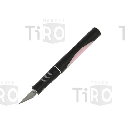 Нож макетный Tundra, двухкомпонентная ручка, перьевое лезвие (5 доп. лезвий)