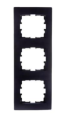 Рамка Lezard Karina 707-4200-153, 3-ая вертикальная антрацит