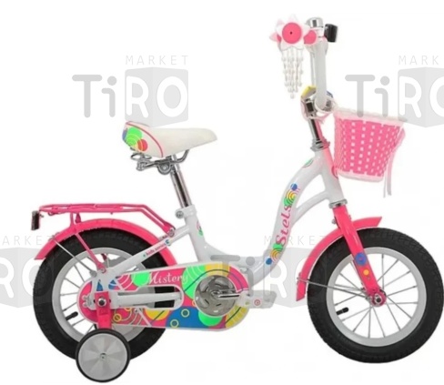 Велосипед Stels Mistery C 12" (7.9" Белый/розовый)