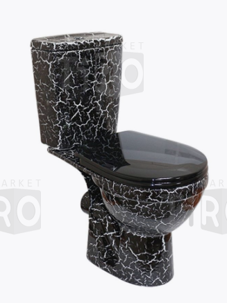 Унитаз-компакт "Рио" черный кракелюр