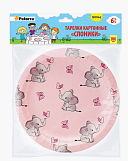 Тарелка бумажная Paterra Слоники 401-879, 180мм, 6 штук