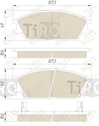 Тормозные колодки Kotl 3331KT
