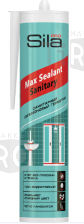 Герметик Sila Pro Max Sanitary, санитарный белый 290мл