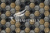 Коврик Shahintex Digital Print вырезной, "Соты" металлик 20, влаговпитывающий 100*150