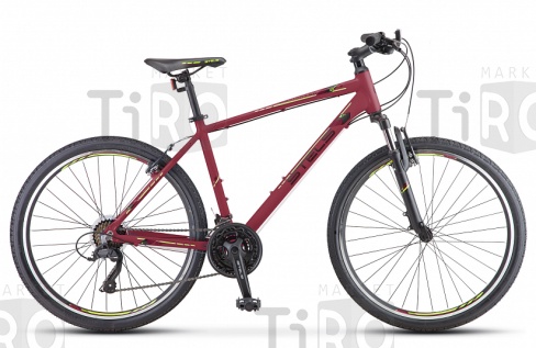 Велосипед Stels Navigator-590 MD 26", К010 (16" Бордовый/Салатовый)