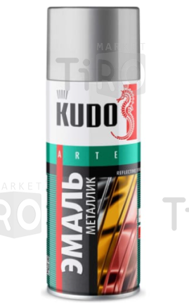 Эмаль Kudo KU-1025 аэрозольная универсальная алкидная алюминиевая (0,52л)