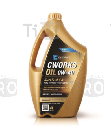 Моторное масло синтетическое Cworks Oil 0W-40 A3/B4, 4L