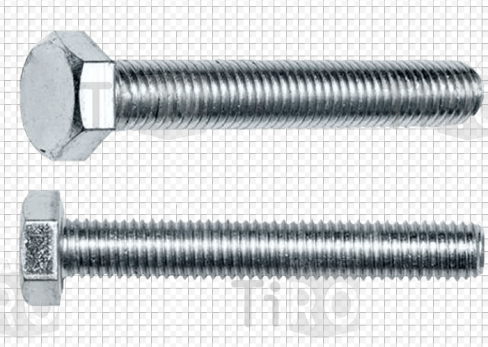 Болт шестигранник М 8х50+шайба+гайка 595-М08-50 цинк (3шт.)