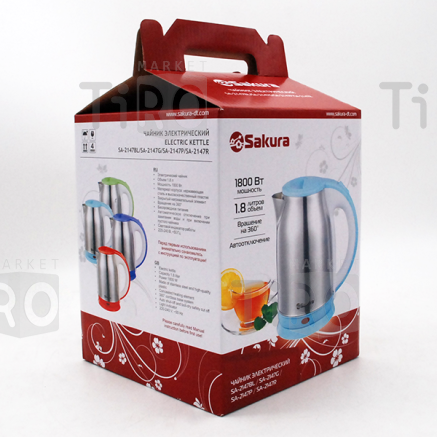 Чайник 1,8л, Sakura SA-2147BL голубой Чайник 1,8л, Sakura SA-2147BL голубой