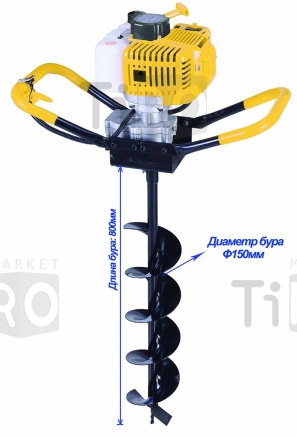 Шнек мотобуру СТАВР ШГ-200/800 d200мм, длина 800мм