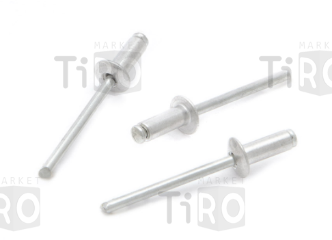 Заклёпки вытяжные алюминиевые d4,0*16 мм (50 шт в пакете) 451416