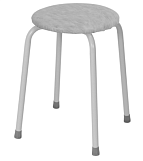 Табурет, круглый, серый, "Пенёк легкий" Т270С