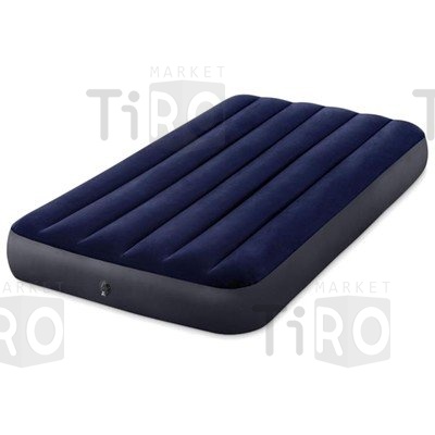 Кровать надувная Classic Downy (Fiber tech) Intex 64757, 99 см.*1,91 м.*25 см