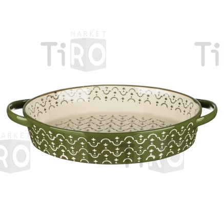Форма для запекания и сервировки, овальная с ручками, керамика, 34,5х22,5х5,5см, 1,6л. By Collection 826-352 Форма для запекания и сервировки, овальная с ручками, керамика, 34,5х22,5х5,5см, 1,6л. By Collection 826-352