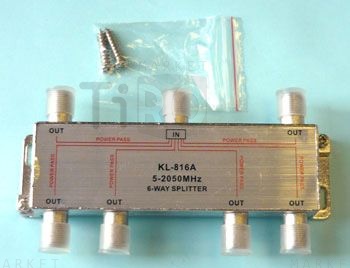 Телевизионный сплиттер 6 way 5-2050 МГц
