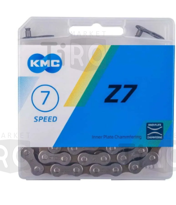 Цепь Z7 KMC 1/2"х3/32", 116 звеньев для 5-7 скоростей с замком, 570006 Цепь Z7 KMC 1/2"х3/32", 116 звеньев для 5-7 скоростей с замком, 570006