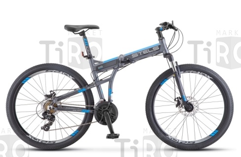 STELS велосипед Pilot-970 MD (17.5" Серый/синий), 26" арт. V021