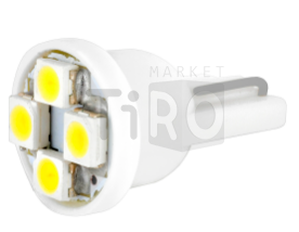 Автолампа Skyway T10, ST10-4SMD-3528 10041 К-Т 10ШТ (W5W) 12V4SMD белая