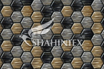 Коврик Shahintex Digital Print "Соты" металлик 20, вырезной, влаговпитывающий 80*120