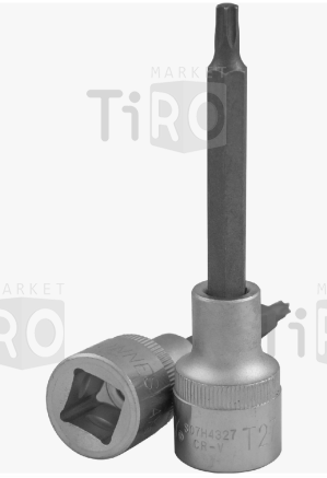 Головка 1/2"DR торцевая, c вставкой "Torx", S07H4345, Т-45, L-100мм Головка 1/2"DR торцевая, c вставкой "Torx", S07H4345, Т-45, L-100мм