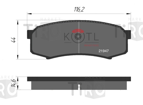 Тормозные колодки Kotl 1182KT