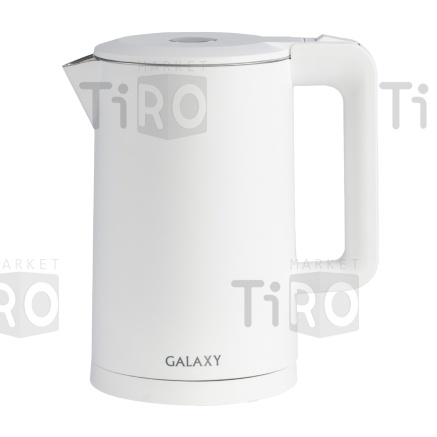 Чайник 1.7л Galaxy GL-0323 дисковый 2000Вт, белый