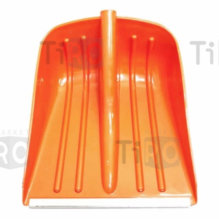 Лопата снеговая пластмассовая без черенка с алюм.планкой  440*360мм "СНЕГИРЬ" первичка /10/