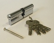 Сердцевина 100мм. перфорированный, ключ/ключ, хром, Aнтал ZP-100-N
