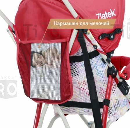 Коляска детская открытая Zlatek "Funny" ZLK10101, красный Коляска детская открытая Zlatek "Funny" ZLK10101, красный