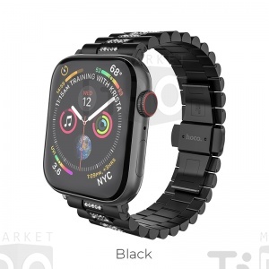 Ремешок Hoco WB08 для Apple Watch Series1/2/3/4/5 38/40мм, стальной, черный