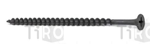 Саморез 002Т-48-110 по гипсокартону, дереву, ДСП черный фосфат 4,8*110 (50шт.) Саморез 002Т-48-110 по гипсокартону, дереву, ДСП черный фосфат 4,8*110 (50шт.)
