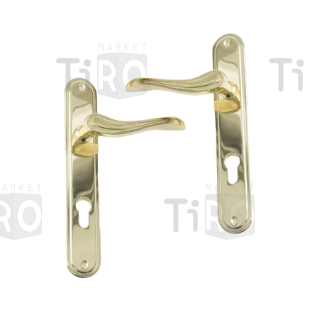 Ручка дверная Trodos на планке AL59/85-М PB (золото) Ручка дверная Trodos на планке AL59/85-М PB (золото)