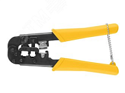 Кримпер для обжима разъемов RJ11, RJ12, RJ45, пластиковые ручки, 190 мм