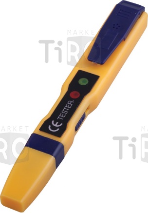 Тестер Stekker TST1000-1 напряжения бесконтактный до 1000В, желтый